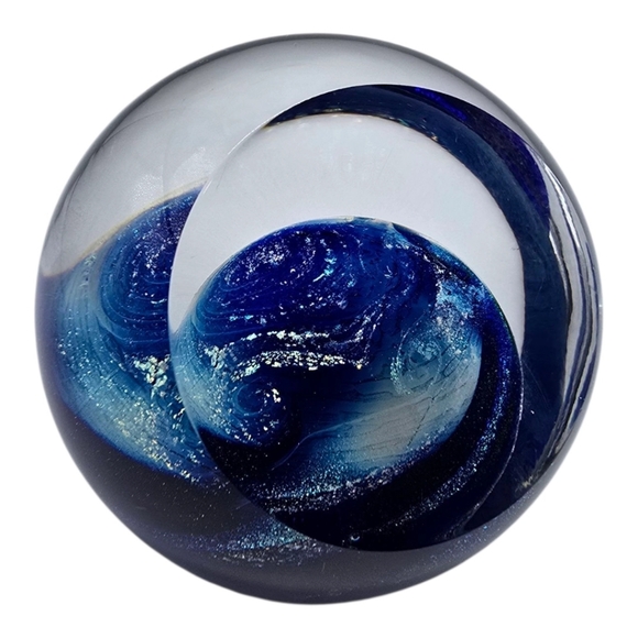 Glass Eye Studio Other - Glass Eye Studieo Blue Planet GES 13 Glass Paper Weight.
